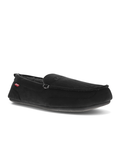 Shop Levi's Men's Harlin 2 Memory Foam Moccasin Slippers In Black