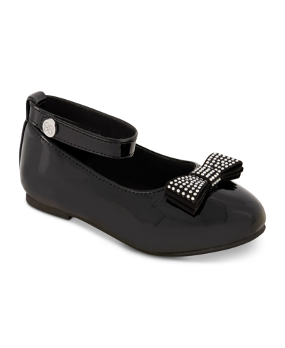 Shop Jessica Simpson Toddler Girls Amy Bow Ballet Flats In Black