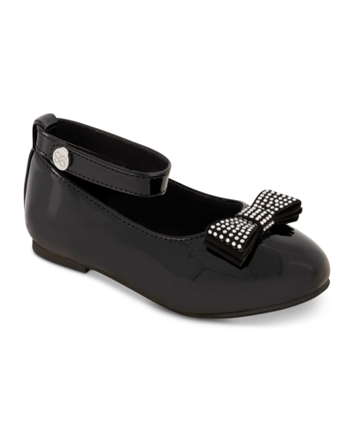 Jessica Simpson Toddler Girls Amy Bow Ballet Flats In Black
