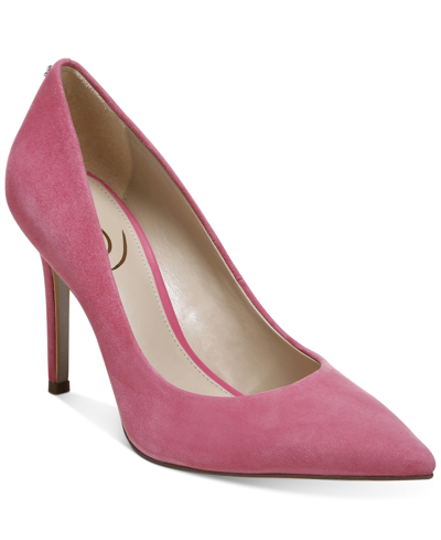 Shop Sam Edelman Women's Hazel Pumps Women's Shoes In Azalea Pink Suede