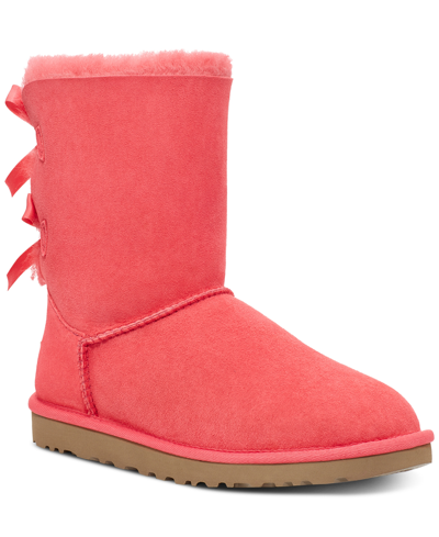 Shop Ugg Women's Bailey Bow Ii Boots In Nantucket Coral