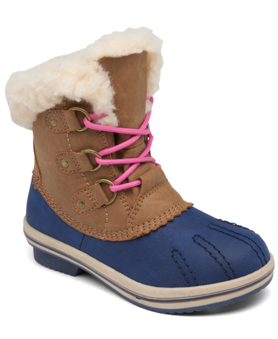 Shop Bearpaw Little Girl's Everly Boots From Finish Line In Hickory/navy