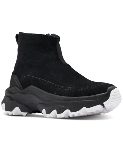 Shop Sorel Women's Kinetic Breakthru Acadia Waterproof Sneaker Booties Women's Shoes In Black/white
