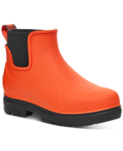 Shop Ugg Women's Droplet Lug-sole Waterproof Rain Boots In Hazard Orange