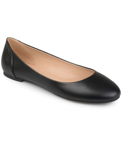 Shop Journee Collection Women's Comfort Ballet Kavn Flats In Black