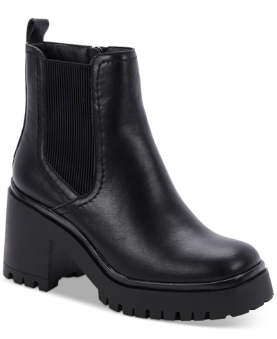 Shop Aqua College Women's Raine Waterproof Chelsea Boots, Created For Macy's In Black Leat