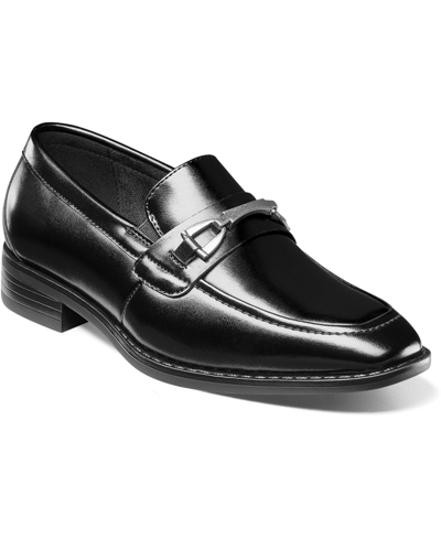 Shop Stacy Adams Little Boys Kaylor Jr. Moc Toe Slip On Shoes In Black