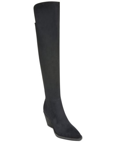 Shop Zodiac Women's Ronson Over-the-knee Western Boots Women's Shoes In Black Suede