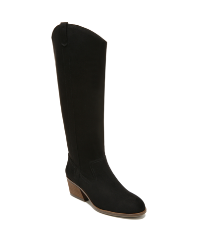 Shop Dr. Scholl's Women's Lovely High Shaft Boots Women's Shoes In Black Microfiber