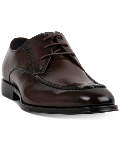 Steve Madden Men's Dyce Waxed Leather Dress Shoe Men's Shoes In Lt Brown |  ModeSens