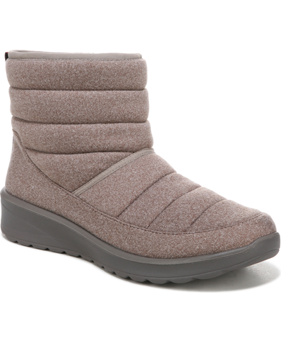 Shop Bzees Glacier Washable Booties Women's Shoes In Taupe Fabric