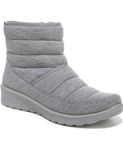 Shop Bzees Glacier Washable Booties Women's Shoes In Grey Fabric