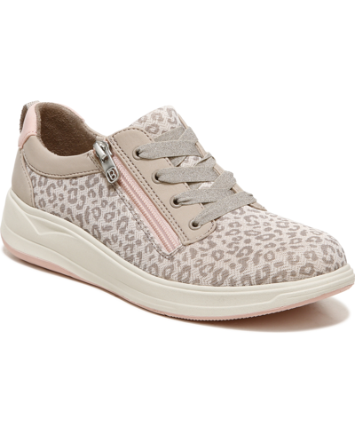 Shop Bzees Tag Along Washable Sneakers In Taupe Leopard Fabric