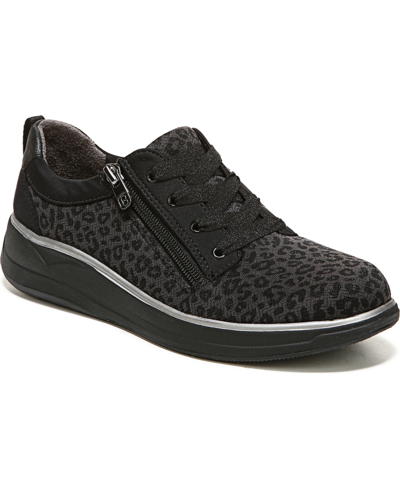 Shop Bzees Tag Along Washable Sneakers In Black Leopard Fabric