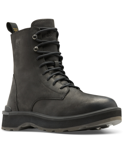 Shop Sorel Men's Hi-line Lace-up Waterproof Boot Men's Shoes In Black/jet