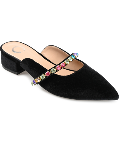 Journee Collection Jewel Womens Pointed Closed Toe Mules In Black