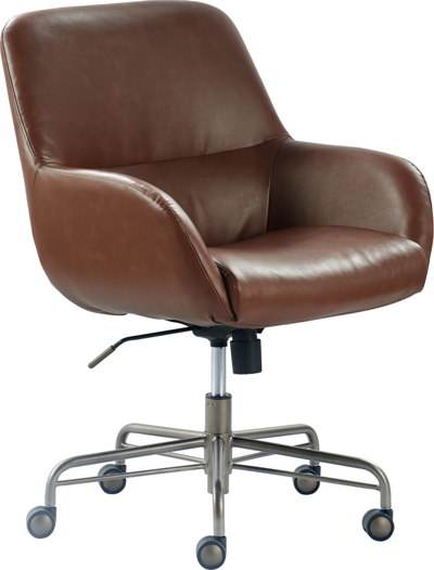 Shop Tommy Hilfiger Forester Leather Office Chair In Cognac Brown