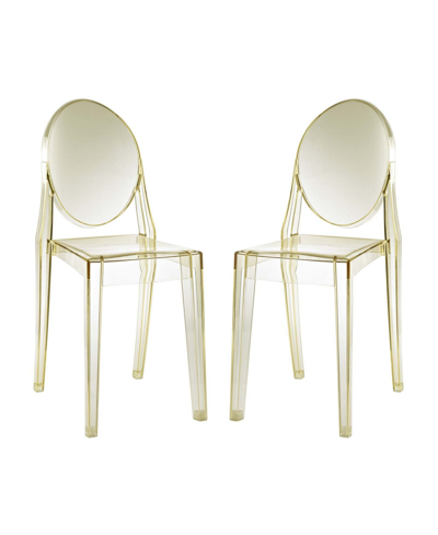 Shop Modway Casper Dining Chairs Set Of 2 In Yellow