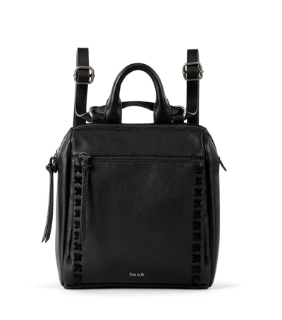 Shop The Sak Loyola Convertible Small Leather Backpack In Black