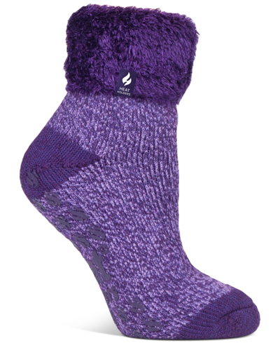 Heat Holders Women's Lily Twist Lounge Socks In Purple