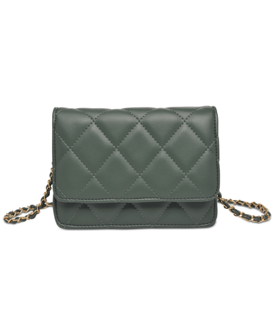 Shop Urban Expressions Ciara Quilted Crossbody In Hunter Green