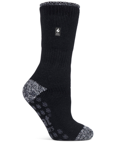 Heat Holders Women's Juniper Crew Slipper Socks In Black
