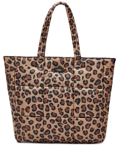 Shop Ugg Ellory Puff Tote In Med Brown