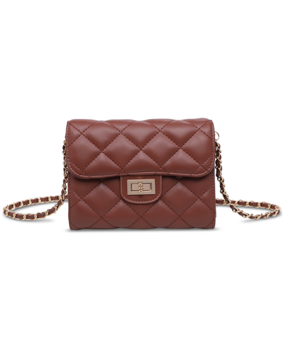 Shop Urban Expressions Wendy Quilted Crossbody In Chocolate