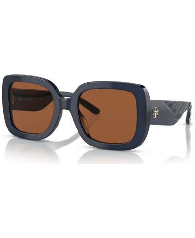 Shop Tory Burch Women's Sunglasses, Ty7179u54-x In Transparent Navy