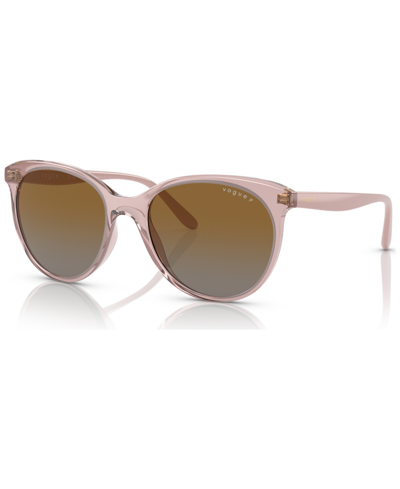 Shop Vogue Women's Polarized Sunglasses, Vo5453s53-yp In Transparent Pink