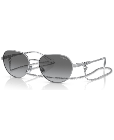 Shop Vogue Women's Sunglasses, Vo4254s53-y In Silver-tone
