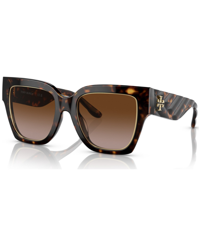 Shop Tory Burch Women's Sunglasses, Ty7180u52-y In Dark Tortoise