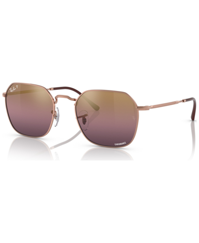 Shop Ray Ban Unisex Polarized Sunglasses, Rb369453-zp In Rose Gold-tone