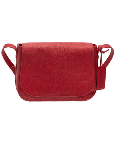 Shop Mancini Women's Pebbled Amy Crossbody Handbag In Red