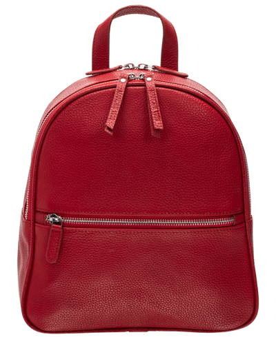 Shop Mancini Women's Pebbled Audrey Backpack In Red