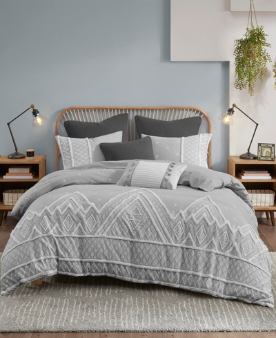 Shop Ink+ivy Marta 3 Piece Count Comforter Set, King/cal King Bedding In Gray