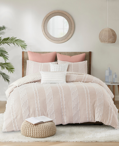 Ink+ivy Kara Jacquard 3-pc. Duvet Cover Set, King/california King In Blush