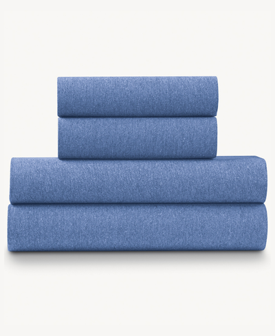 Ella Jayne Soft Heather Jersey Knit 4-pc. Sheet Set, King In Blue