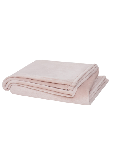 Shop Cannon Solid Plush Blanket, Full/queen In Blush