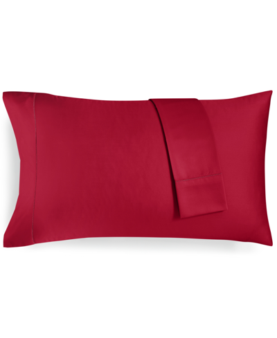 Charter Club Solid 550 Thread Count 100% Cotton Pillowcase Pair, Standard, Created For Macy's Bedding In Pomegranate