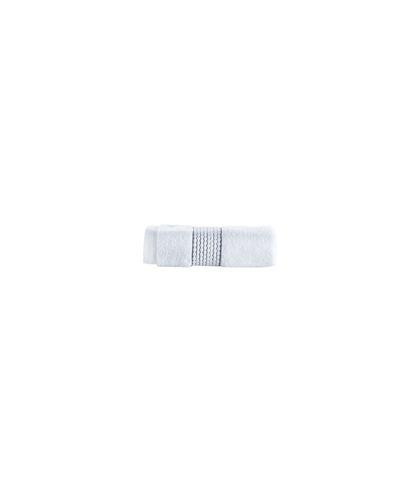 Brooks Brothers Rope Stripe Border 12" X 12" Turkish Cotton Wash Towel Bedding In Anthracite