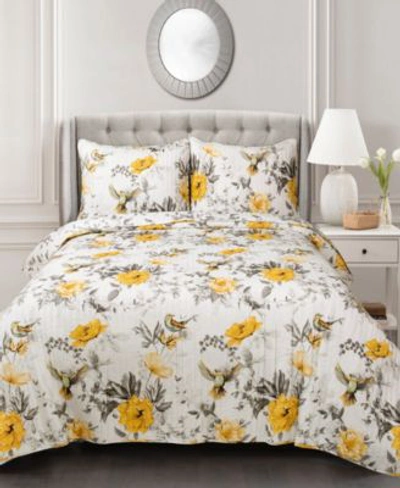 Shop Lush Decor Penrose Floral Quilt Set In Yellow