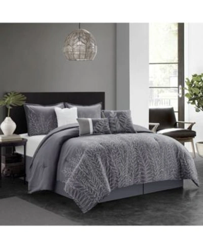 Shop Nanshing Mindy 7 Piece Comforter Set In Gray