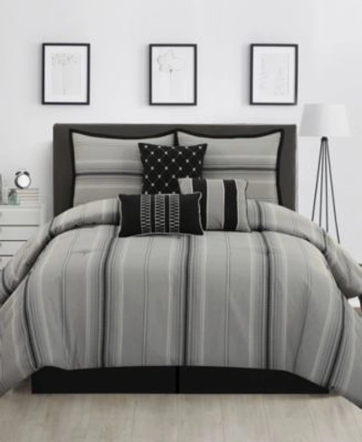 Shop Stratford Park Eve 7 Piece Comforter Set Collection In Gray