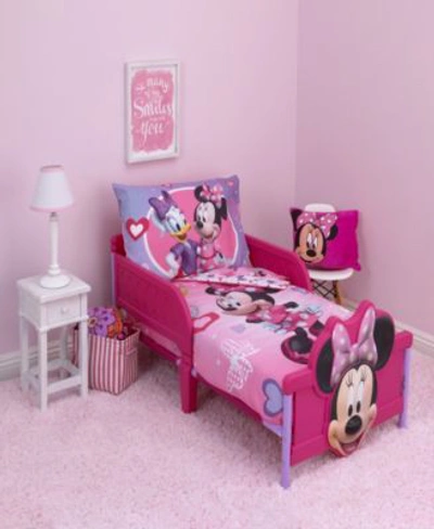Shop Disney Minnie Mouse Toddler Bedding Decor Collection In Pink
