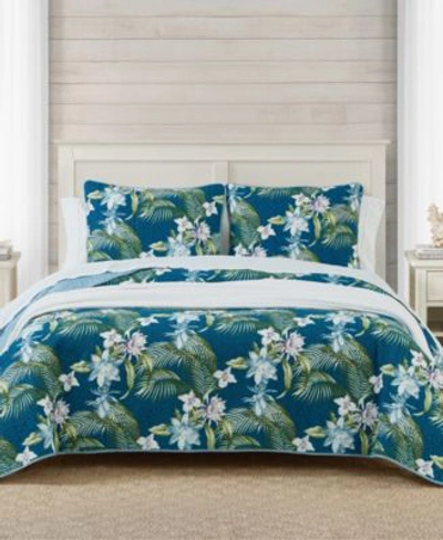 Shop Tommy Bahama Home Southern Breeze Reversible Quilt Set Collection In Indigo