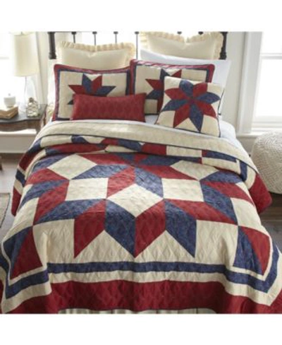 Shop American Heritage Textiles Gatlinburg Star Cotton Quilt Collection Bedding In Navy