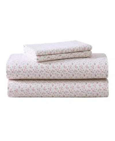 Shop Laura Ashley Evie Cotton Flannel Sheet Sets In Soft Pink