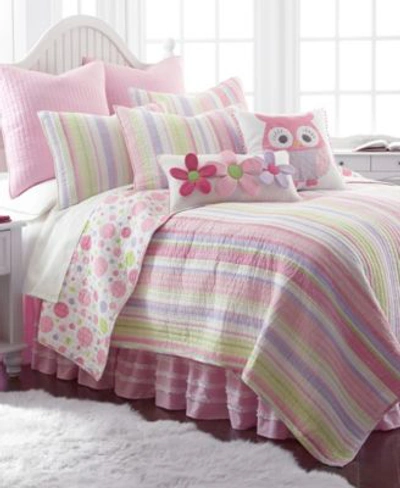 Shop Levtex Merrill Stripe Quilt Sets In Pink