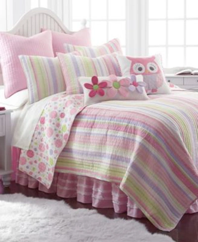 Levtex Home Merrill Stripe Girl Quilt Set In Pink